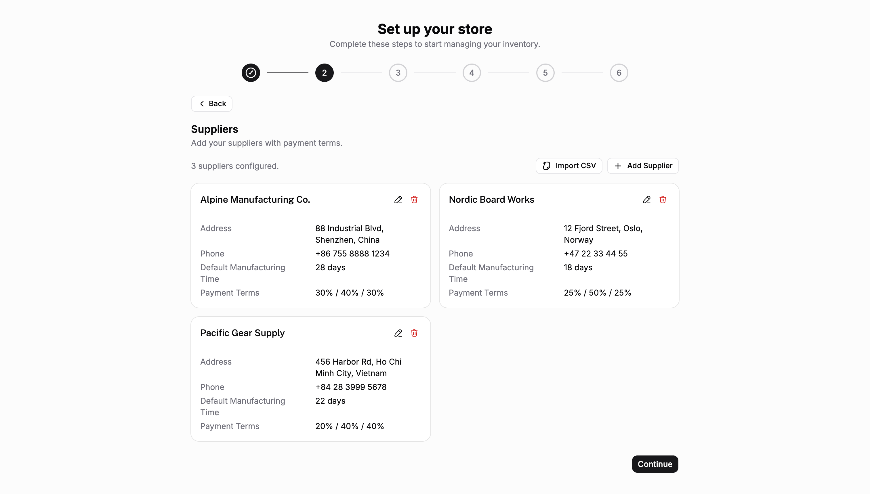 Configure Supply Chain